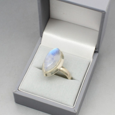 Blue Moonstone Silver Ring 