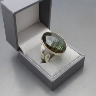 Stella and Dot Labradorite and Silver Statement Ring