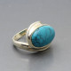 Chunky Turquoise and Silver Ring