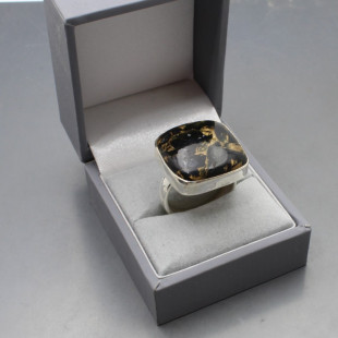 Brown Jasper and Silver Ring