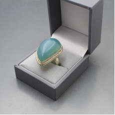 Chalcedony and Silver Ring