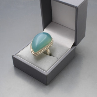 Chalcedony and Silver Ring