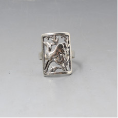 A.Klokker, Denmark 830 Silver Deer Ring