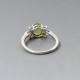 Peridot and sterling silver ring