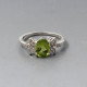 Vintage peridot and sterling silver ring