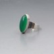 Vintage NE FROM Green Chalcedony Silver Ring er Ring 