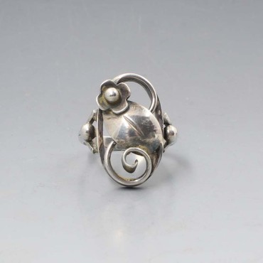 Scandinavian 830 Silver Floral Ring