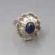 Vintage PERLI Lapis Lazuli 835 Silver Ring