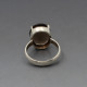 Smokey Quartz Silver Ring UK Size N