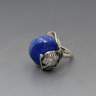 Blue Lapis Lazuli and Silver Ring 