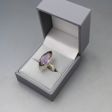 Vintage Amethyst Silver Ring 