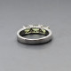 Green Amethyst Silver Ring Size P