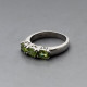 Green Amethyst Silver Ring Size P