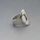Hans Hansen, Denmark, Modernist  Silver Ring