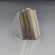 Chunky Silver Modernist Art Deco Style Ring