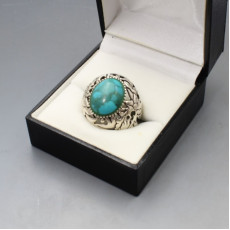 Betty Bennet Navajo Turquoise and Silver Ring