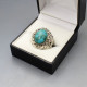 Betty Bennet Navajo Turquoise and Silver Ring
