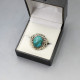 Betty Bennet Navajo Turquoise and Silver Ring