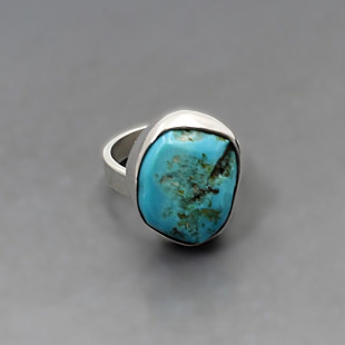 Larimar and Silver Ring