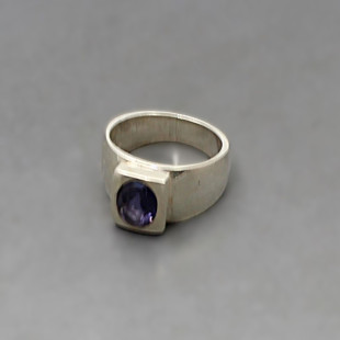 Iolite and Sterling Silver Ring