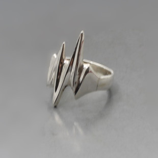 Silver Modernist Ring