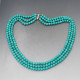 Triple Strand Turquoise Beads Necklace