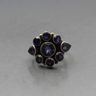 Iolite and Sterling Silver Ring