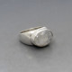 Vintage Chunky Moonstone Silver Ring 