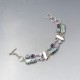 Vintage Multi Gem Silver Bracelet