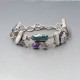 Multi Gemstone Sterling Silver Bracelet