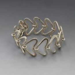 Bent Knudsen silver hearts bracelet