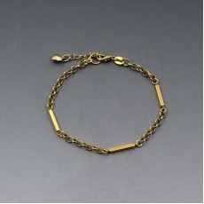Gold Vermeil Art Deco Style Bar Bracelet