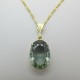 Tourmaline Gold Pendant Necklace