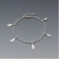 Sterling Silver Leaves Bracelet