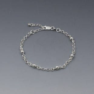 Sterling Silver Bead Chain Bracelet
