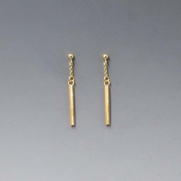Gold Vermeil Bar Earrings