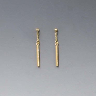 Gold Vermeil Bar Earrings