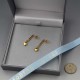 Gold Vermeil  Bar and Disc Drop Earrings