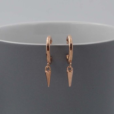 Rose Gold Hoop Spike Earrings