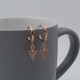 Rose Gold Hoop Deco Earrings