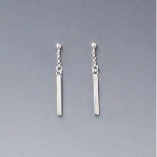 Silver Bar Earrings