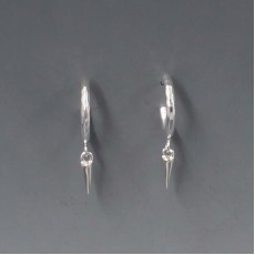 Sterling Silver Hoop Spike Earrings
