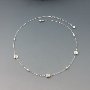 Comet Station Necklace in Sterling Silver