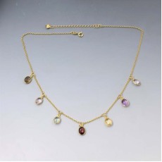 Multi Gem  Summer Station Necklace