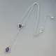 Amethyst Duo Sterling Silver Lariat Necklace