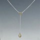 Citrine Duo Sterling Silver Lariat Necklace