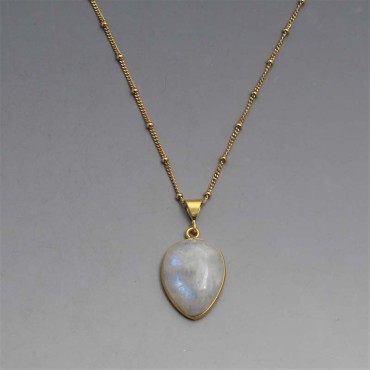 Moonstone  and Gold Vermeil Necklace