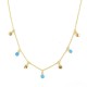 Turquoise Droplet Station Necklace