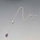 Amethyst Silver Lariat Necklace