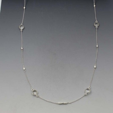  Clear Quartz and Sterling Silver Long Necklace